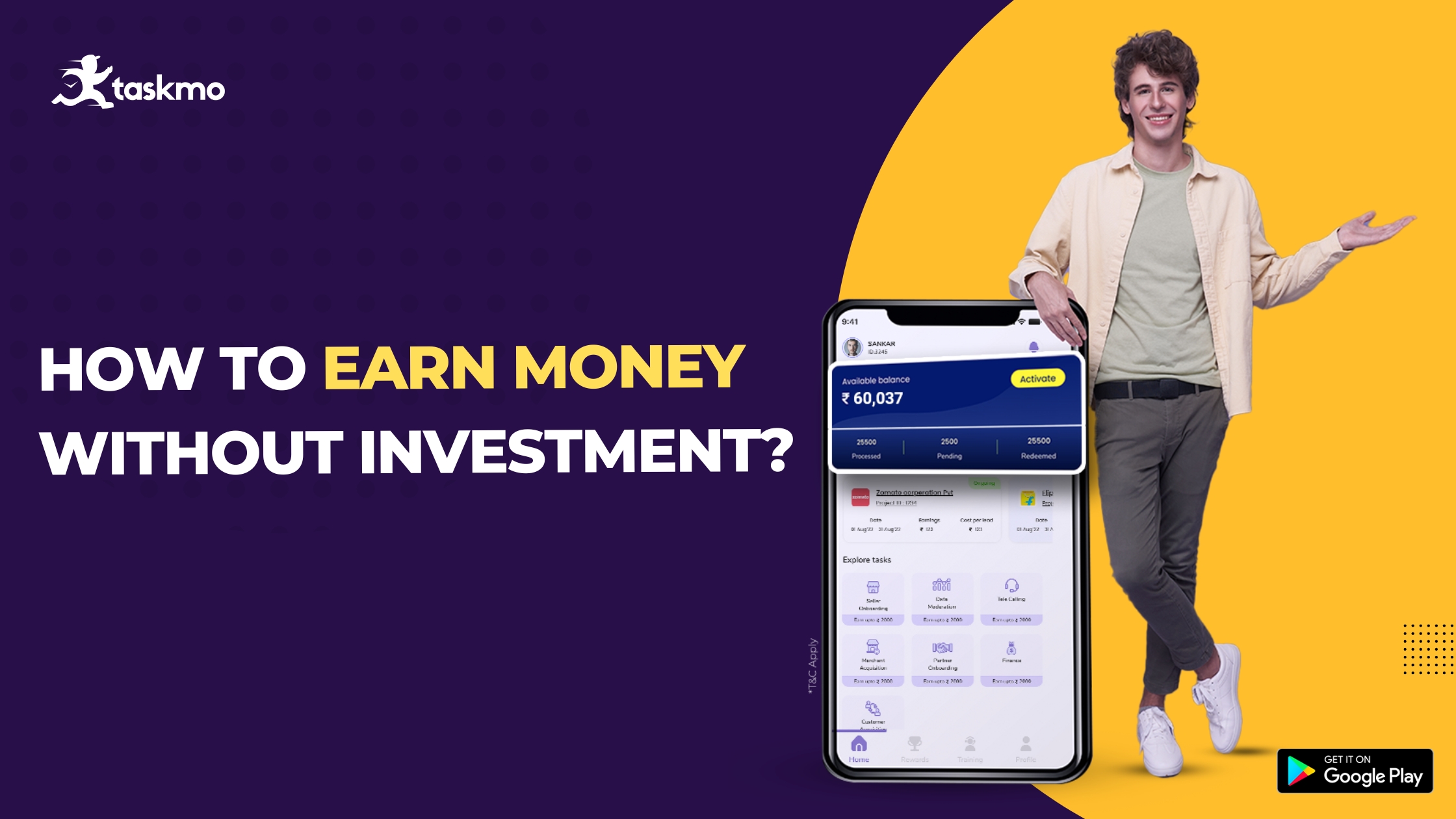 free task earn money without investment